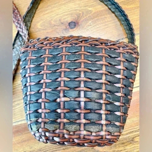 Fendi 14014 | Pequin & Leather | Crossbody Mini Bucket Bag - Picture 2 of 13